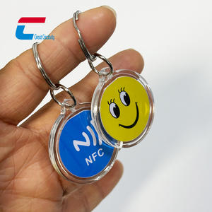 Etiqueta NFC Personalizada, Llavero Acrílico Redondo, Sin Contacto, para <span class=keywords><strong>Acceso</strong></span> a Hoteles, Compartir en Redes Sociales, Programa de Fidelización, Registro de Entrada - Product Image 1