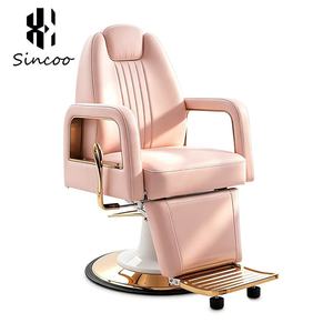 Sillas de Peluquería de Diseño Nuevo, Estilo Marrón, de Lujo, en Cuero Sintético, Silla de Barbería Reclinable, Silla de Estilismo - Product Image 5