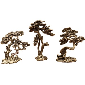 Adorno de Latón con Forma de Pino, 3 Piezas, Diseño Tradicional, Decoración de Mesa para el Hogar, Regalo Artesanal, Objetos Decorativos - Product Image 5