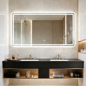 <span class=keywords><strong>Espejo</strong></span> <span class=keywords><strong>de</strong></span> Baño LED <span class=keywords><strong>de</strong></span> Forma Irregular para Montar en la Pared, para Sala <span class=keywords><strong>de</strong></span> Estar o Dormitorio - Product Image 1