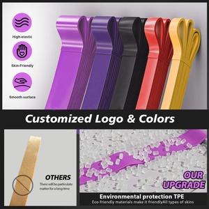 Fasce di resistenza Beige lunghe per l'<span class=keywords><strong>allenamento</strong></span> di uomini e donne-Set di 5 fasce di resistenza per fasce Pull-Up impostate per l'<span class=keywords><strong>allenamento</strong></span> a <span class=keywords><strong>casa</strong></span> - Product Image 4