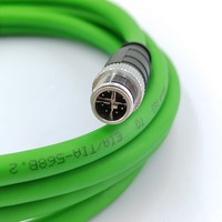 كابل إيثرنت صناعي مخصص من المصنع، موصل Profinet M12 X Code 8pin إلى RJ45 Cat6a، كابل مرن