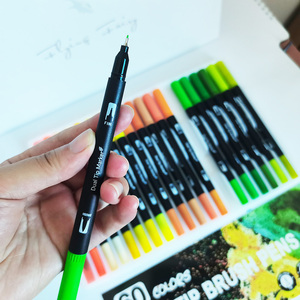 <span class=keywords><strong>2025</strong></span> nóng bán kép lời khuyên màu đen nghệ thuật đánh dấu sản phẩm mới đôi Bút Đánh Dấu thiết lập bao bì - Product Image 5