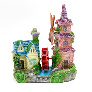 Decorações para Aquário Air Action, Grande Castelo de Resina com Cata-vento para Decoração de Tanque de Peixes - Product Image 3