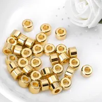 Perles cylindriques en cuivre plaqué or de formes variées, perles intercalaires en vrac, vente en gros 2026