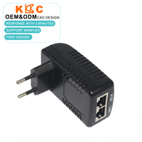 Inyector de potencia PoE pasivo sobre Ethernet Power con enchufe de la UE 48V 0.5A/ 24V 1A/18V 1A/12V 1A/12V 2A