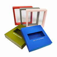 Boîtes en carton ondulé à 2 tiroirs avec fenêtre transparente en PVC, recyclables, pour emballages cadeaux de boucles d'oreilles, colliers, bagues et vêtements