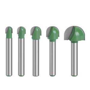Juego de 5 fresas para trabajar la madera, broca de enrutador CNC de fondo redondo para máquinas de carpintería, alta precisión - Product Image 1
