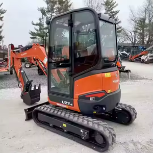 Mini excavatrice sur chenilles utilisée Kubota U27-4 8 tonnes poids en fonctionnement nouvel état moteur PLC godet accessoire - Product Image 1