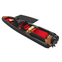Vente directe d'usine Certification CE 11.5m 38ft Yacht de luxe fabriqué en Chine hypalon Orca Tube coque en aluminium grands bateaux à nervures