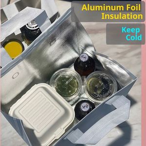 Bolsa Térmica Personalizada de Tela No Tejida Reutilizable y Laminada para Llevar Comida, Picnic, Auto, Bebés, Frutas, Conservación de Frescura - Product Image 2