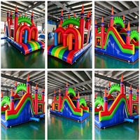Trampoline gonflable pour enfants, château gonflable amusant, parcours d'obstacles, matériau PVC de qualité commerciale, portable, extérieur, personnalisable, en vente