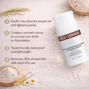 Limpia la piel y la mantiene hidratada. Leche limpiadora iluminadora con enzimas de arroz, 50g, empaque neutro. - Product Image 3