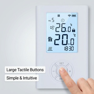 <span class=keywords><strong>Thermostat</strong></span> numérique filaire pour chaudière à <span class=keywords><strong>gaz</strong></span>, contrôle de chauffage, <span class=keywords><strong>thermostat</strong></span> filaire programmable pour chaudière, <span class=keywords><strong>thermostat</strong></span> mural programmable - Product Image 1
