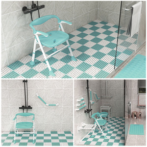 Chaise de douche pliable Hang Seng en alliage d'aluminium, antidérapante, pour soins à domicile, capacité 150 kg, KY 8103 - Product Image 3