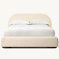 Meubles artisanaux Rhoohill, chambre à coucher, style américain classique, lits simples, haute qualité, lit queen size en tissu velours, lit king size