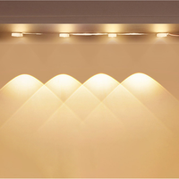 Plafonnier LED encastré sans cadre personnalisé, éclairage d'escalier, veilleuse murale, capteur à distance, intensité variable, blanc chaud pour cuisine et hôtel