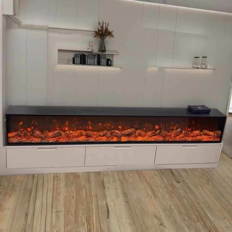 Indoor Heater Electric Fireplace Stainless Steel