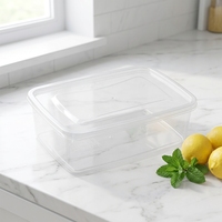 Conteneur de stockage alimentaire en plastique personnalisable, sans BPA, en matériau PP, design transparent pour la personnalisation, vente en gros