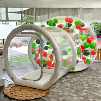 Dôme gonflable pour enfants, maison à bulles gonflable avec tunnel, pour l'extérieur
