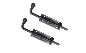 WEKIS 145mm Heavy Duty Black Powder Coat <b>Spring</b> Loaded Barrel Bolt Latch Pin Lock Steel Iron Brass Outdoor Bathroom Easy - Product Image 4