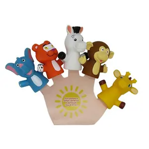 Custom Other Toy Animal Bath Baby Educational Toy Pre-Kindergarten Hand Finger Puppet Set