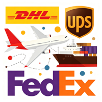 Transitaire Express DHL UPS FedEx, Agent Maritime DDP Livraison Porte-à-Porte, Expédition LCL+Express USA Europe USA Italie Australie EAU