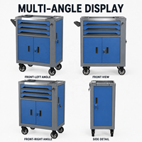 Vente en gros d'usine - Chariot à outils mobile à 3 tiroirs avec grande armoire de rangement inférieure pour l'entretien automobile et l'atelier industriel