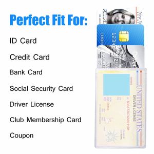 Fundas Protectoras Transparentes para Tarjetas de Crédito, Listas para Enviar, Porta Tarjetas de Identificación de PVC Transparente a Prueba de Agua - Product Image 2