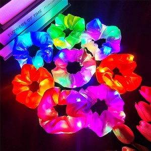 Chouchous LED Lumineux pour Cheveux – Accessoires de Fête, Cadeaux de Noël, Équipement de Rave Personnalisé, Élastiques Néon pour Festivals - Product Image 1