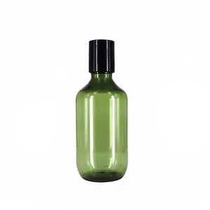 Confezione vuota per la cura della pelle 300ml 500ml bottiglia di Shampoo per lozione in plastica PET verde con coperchio a scatto Gel doccia/Shampoo Flip PET Bottle