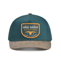 Casquette de baseball bicolore personnalisée, casquette de baseball Outfitters, casquette de baseball en sergé de coton pour l'extérieur, casquette à visière camouflage personnalisée avec patch tissé