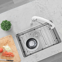 CUPC CE Watersense Robinet de cuisine à col en caoutchouc flexible Robinet d'eau chaude froide Évier Robinets de cuisine en laiton