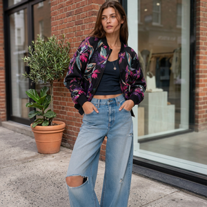 Veste florale pour femme de qualité export, élégante, à manches longues, décontractée, pour l'hiver, disponible à un prix raisonnable - Product Image 4