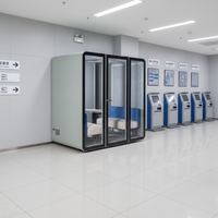 UNIBOOTH Cabine de travail préfabriquée insonorisée 33 dB, ignifuge ISO 23351, à montage rapide pour salle de formation et hall, livraison rapide