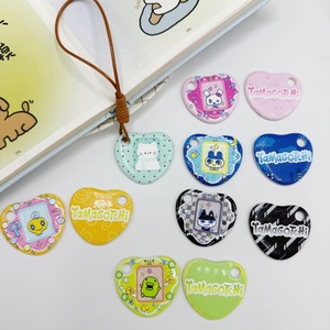 Breloques en acrylique en forme de cœur gaufré <span class=keywords><strong>Tamagotchi</strong></span> japonais, accessoires de bricolage pour sangles de téléphone, chaînes de sac <span class=keywords><strong>et</strong></span> porte-clés - Product Image 1