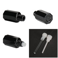 Kustom 3 ml 6 ml 10 ml 12 ml hitam kosong mewah mewah minyak esensial botol Attar 6 ml botol Roll on dengan kotak