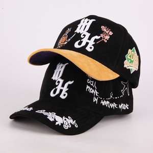 カスタムあなた自身の刺Embroideryロゴ5パネルベルベット野球帽スポーツサテン裏地スエードメンズ女性野球帽 - Product Image 2