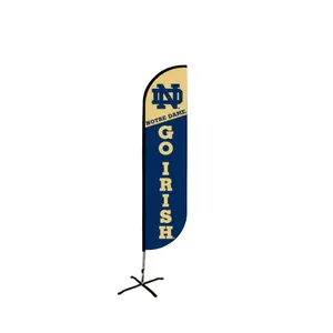 Nuova bandiera promozionale della piuma e della spiaggia a goccia striscioni personalizzati bandiera della piuma con kit palo