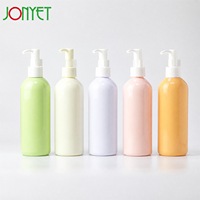 En stock, flacon pompe pour lotion corporelle et shampoing, 250 ml, PET, blanc pastel brillant, emballage cosmétique pour marque de beauté