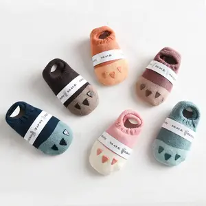 Can Custom Logo Floor Baby Toddler Socks Winter Wool Ring Thickened Cotton Socks Cartoon Cute Cat Claw Socks For Kids