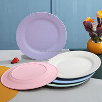 Plaques peu profondes chauffables au micro-ondes de 10 pouces, assiettes à pâtes réutilisables Plaques à steak plates