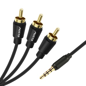 Câble audio RCA 3,5 mm de haute qualité, 1-10 m, plaqué or, gaine en PVC, connecteur mâle-mâle pour voiture, HDTV, DVD, magnétoscope - Product Image 1