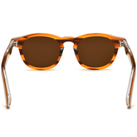 Lunettes de soleil polarisées en acétate Borregls pour hommes, monture multicolore, style vintage carré, verres miroir UV400, pour femmes, 19417T