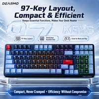 Clavier de jeu mécanique à axe optique F97F, 97 touches, disposition compacte, cadre en alliage, clavier filaire mixte pour PC, joueurs sur ordinateur