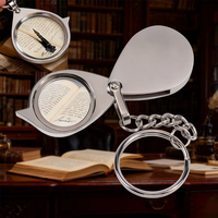 Vintage Style Antique Zinc Alloy Magnifier Handheld Magnifying Glass for Map Reading