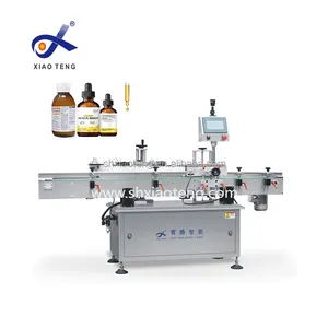 2024 XiaoTeng Automatic Label Applicator/Double Side Labeler Machine For Wine Vial Round Plastic Bottle Jar Can Tin Labelling