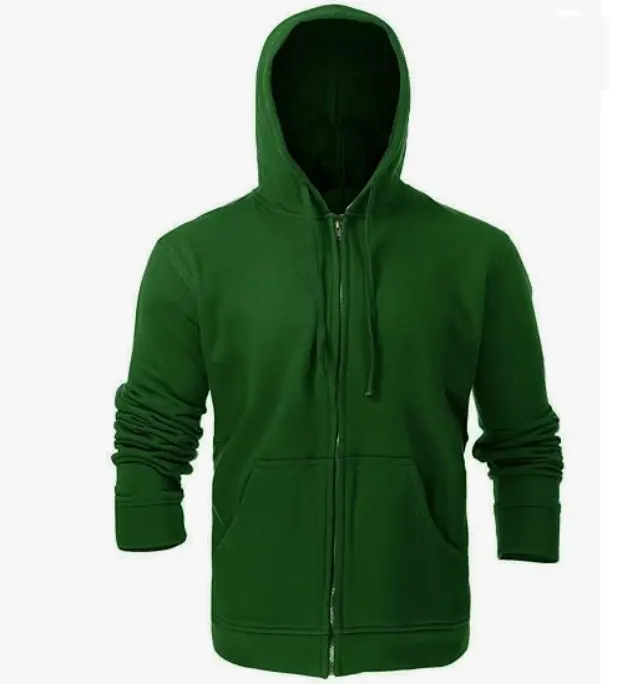 Blank Plain 100% Cotton Flame Resistant Hooded Sweatshirt Front Full Zip Men's FR Safety Hoodies