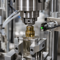 Machine d'assemblage de flacons de parfum entièrement automatique à haute efficacité QFW avec contrôle PLC, machine d'assemblage de bouchons de flacons de parfum