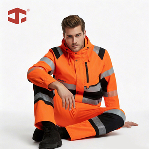 Veste <span class=keywords><strong>de</strong></span> sécurité JIADE à fermeture éclair, réfléchissante, avec capuche, résistante à l'usure, <span class=keywords><strong>vêtements</strong></span> <span class=keywords><strong>de</strong></span> <span class=keywords><strong>travail</strong></span> pour hommes - Product Image 4
